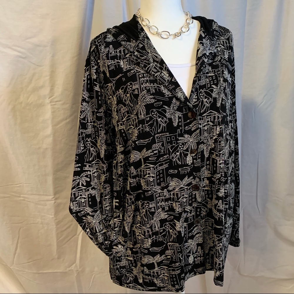 CHICO’S Travelers Collection  jacket with hood